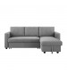 Murry 2 Seater Sofa Bed with pull Out Storage Corner Lounge Set in Grey with Chaise