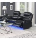Chelsea 3R+2R+1R Seater Finest Leatherette Recliner Feature Console LED Light Ultra Cushioned