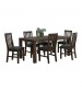 Nowra Solid Acacia Timber Medium Size Dining Table With 6X Linen Upholstered Chair