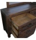 Nowra 6 Drawers Dressing Chest In Solid Acacia Timber with Mirror