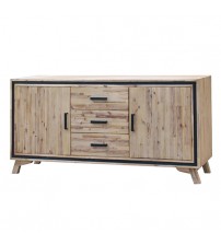 Seashore Buffet in Solid Acacia Timber in Silver Brush Colour