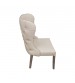 Crown 2X Leatherette Upholstery Dining Chair with Tufted Button on Back & Metal Studded Border