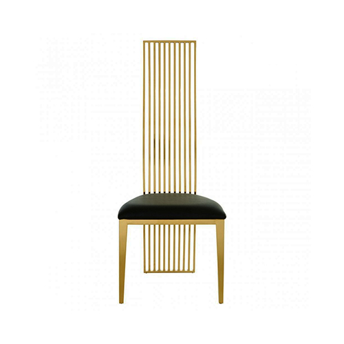 3X Jessy Dining Chair Stainless Gold Frame & Seat PU Leather
