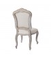 Lille Dining Chair Linen Fabric Beige Oak Wood White Washed Finish