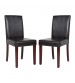 2x New Montina Premium Leatherette Wooden Dining Chairs in multiple Colour