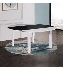 Bailey High Gloss Finish Black & White Colour Dining Table