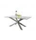 Jason High Gloss Stainless Steel Finish Dining Table