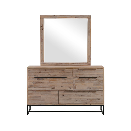 Hannah Solid timber 6 Drawers Dresser with Mirror