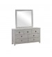 Noe Solid Timber Veneered MDF 7 Drawers Dresser With Mirror