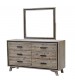 Seashore 6 Drawers Solid Acacia Timber Dresser in Silver Brush Colour