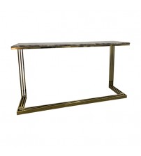 Faux Marble Top & Stainless Gold Frame Daisy Hall Table