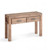 Java 2 Drawers Hall Table In Solid Acacia Timber In Oak Colour