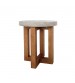 Cooper Lamp Table Round Shaped Top MDF Micro cement Sturdy Legs