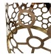 Round Lamp Table Glass Metal Electroplating Gold Nova