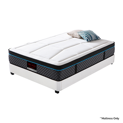 Fulham Pocket Coil White and Black Colour Queen Mattress