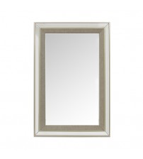 Wall Mirror MDF Silver Mirror Matching Fabric Rectangular Shape MRR-03
