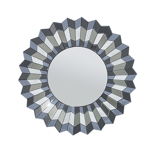 Wall Mirror MDF Smokey Silver and Grey Clear Image MRR-05