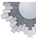 Wall Mirror Sparkling Crush Crystal MDF Silver and Grey MRR-06