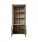 Cielo Natural Wood Like MDF Book Case with Pole Legs and Metal Handle