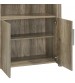 Cielo Natural Wood Like MDF Book Case with Pole Legs and Metal Handle