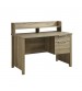 Cielo 2 Drawers Natural Wood Like MDF Study Desk with Pole Legs