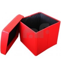 Small Storage Ottoman Red Footstools