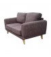 Alaska 2 Seater Sofa Brown Fabric Lounge Sofa