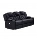 Arnold 3+2+1 Seater Electric Recliner Stylish Rhino Fabric Black Lounge Armchair with LED Features