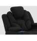 Arnold 3R+2R Premium Rhino Fabric Electric Recliner Sofa with LED Features in Black