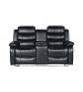 Chelsea 2R Seater Finest Leatherette Recliner Feature Console LED Light Ultra Cushioned