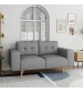 Dallas 3+2 Seater Sofa Fabric Upholstery Grey Colour Pocket Spring Wooden Frame