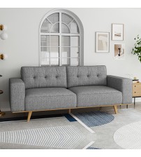 Dallas 3 Seater Sofa Fabric Upholstery Grey Colour Pocket Spring Wooden Frame