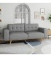 Dallas 3+2 Seater Sofa Fabric Upholstery Grey Colour Pocket Spring Wooden Frame