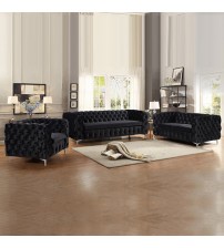 Jacques Modern Black/Grey Colour 3S+2S+1S Sofa