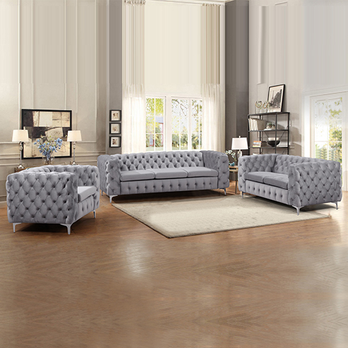 Jacques Modern Black/Grey Colour 3S+2S+1S Sofa