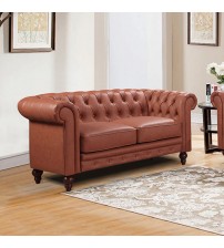 Madeline 2S Brown Colour Premium PU Leather Sofa