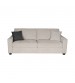 Milano 2 Seater Grey Sofa Set Polyester Fabric Multilayer Two Pillows Attached Individual Pocket Spring