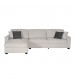 Milano Corner Sofa Chaise Reversible Polyester Fabric Multilayer Two Pillows Attached Individual Pocket Spring