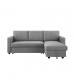 Murry 2 Seater Multifunctional Fabric Sofa Bed with pull Out Storage Corner Lounge Set in Grey with Chaise