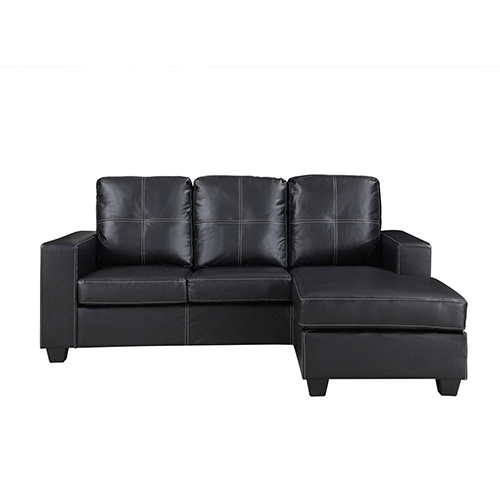 Modern Nowra Black Sofa with Chaise