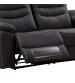Taylor Dark Grey Velvet Fabric Lounge Console Corner Recliner Sofa with Quilted Pillow Back 