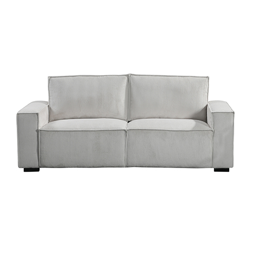 Reno 2 Seater Sofa Beige Colour Fabric Upholstery Wooden Structure Knock down Feature in Back & Arms
