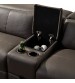 Atlanta 5 Seater Genuine Leather Grey Electric Recliner Console & Storage Drawer Sofa