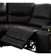 Genuine Dark Brown Leather 5 Seater Corner Sofa with 3 Electric Recliners Chester 