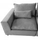 Cloud Plush Padded Sectional Linen Grey 6 Seater Belfast Fabric Corner Sofa