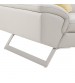 Marina 5 Seater Leatherette Corner Sofa with Chaise in Cream Colour