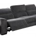 Sorrento Corner Sofa Chaise Premium Fabric Electric Recliner with Manual Headrest Cup-holder Charging Point Lighting