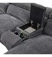 Sorrento Corner Sofa Chaise Premium Fabric Electric Recliner with Manual Headrest Cup-holder Charging Point Lighting