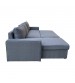 Yarra 2 Seater Sofa Bed with pull Out Storage Corner Lounge Set in Grey with Chaise