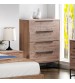 Hannah Multiple Size 5 pcs Light Oak Colour Bedroom Suite in Solid Timber Veneered MDF